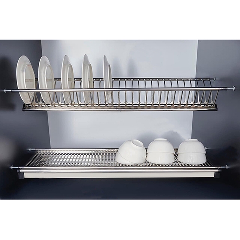 Kệ Bát Đĩa Cố Định Chữ V Mạ Crom Cao Cấp - Thương Hiệu Tủ Bếp Camryn