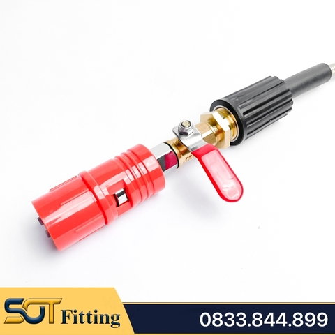 Béc Mỏ Vịt Điều Chỉnh Có Van Khóa Kết Nối Dây Ren 22 - Dùng Cho Máy Rửa Xe Áp Lực Cao