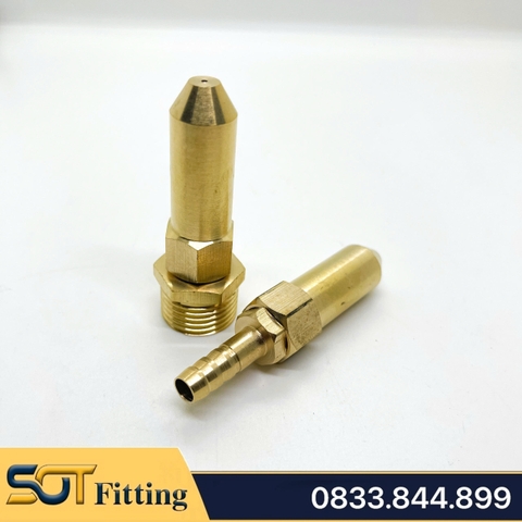 Béc Rửa Máy Lạnh, Đầu Phun 1 Tia Áp Lực Cao Ren Trong 1/4 13 Kết Nối Ống 6 8 10 12