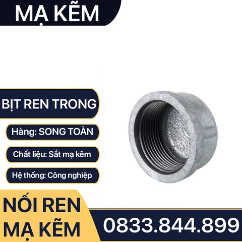 Đầu Bịt / Nút Bít Ren TrongSắt Mạ Kẽm - Ứng Dụng Trong Công Nghiệp