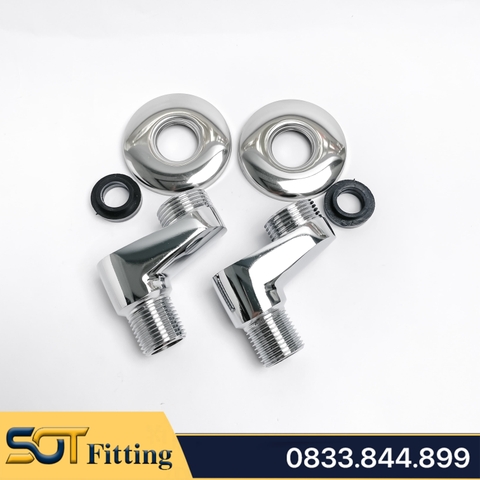 Chân Sen Đồng Mạ Chrome Kết Nối Vòi Nóng Lạnh – Sang Trọng và Bền Đẹp