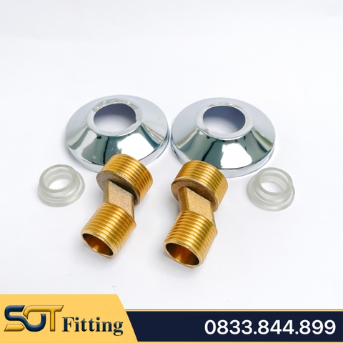 Chân Sen Đồng Thau Kết Nối Vòi Nóng Lạnh – Chịu Nhiệt Cao, Chống Ăn Mòn