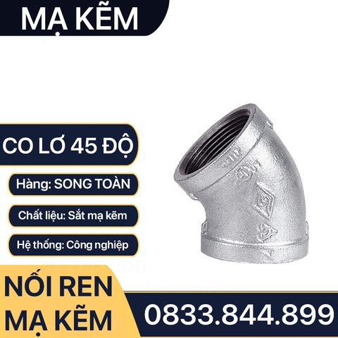 Sản Phẩm Co Lơ 45 Độ Ren Trong Sắt Mạ Kẽm: Đáng Tin Cậy Và Bền Bỉ