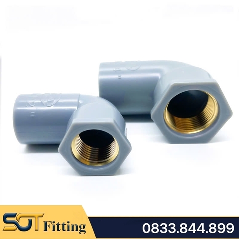 Co Nhựa PVC Ren Trong Đồng Thau 21 27 - Thương Hiệu Nhựa Bình Minh