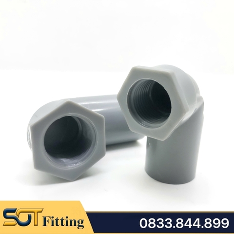 Co Nhựa PVC Trơn Dán Có Ren Trong 21 27 - Thương Hiệu Bình Minh