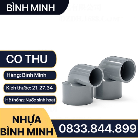 Co Thu PVC Nối Giảm Ống Nhựa Trơn 21 27 34 - Thương Hiệu Nhựa Bình Minh