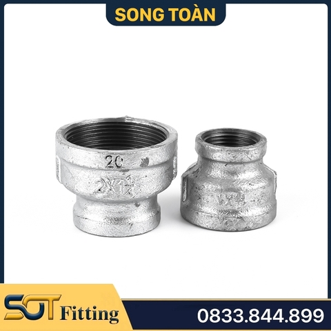 Côn Thu Mạ Kẽm - Bầu Giảm Ren Trong Măng Sông Gang Mạ Kẽm