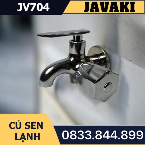Củ Sen Tắm JV704 Tay Dẹp Nước Lạnh Đồng Thau Mạ Crom Javaki  | Sự Lựa Chọn Hoàn Hảo Cho Phòng