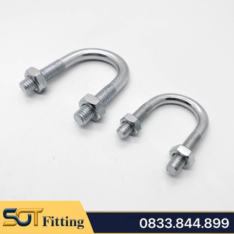 Cùm Chữ U Sắt Mạ, Cùm Ulbolt Treo Ống Sắt Mạ Xi