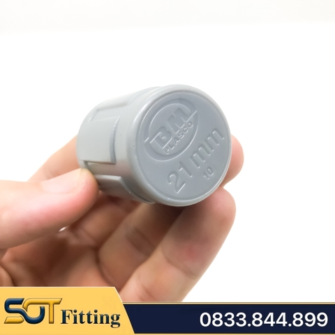 Đầu Bịt Nhựa PVC Trơn 21 27 34  - Thương Hiệu Nhựa Bình Minh