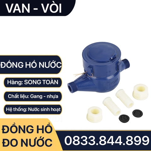 Đồng Hồ Nước Nhựa, Đồng Hồ Cơ Sinh Hoạt Nhựa Lắp Đặt Nhà Trọ, Nhà Dân Dụng