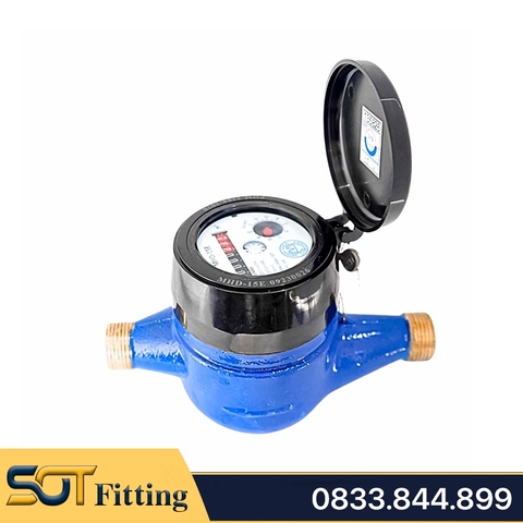 Đồng Hồ Nước Thân Đồng MHD - Water Meter, Brass Body