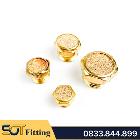 Giảm Thanh Đầu Bằng Nối Ren 9.6 13 17 21 / Metal Silencers - Đồng  Thau