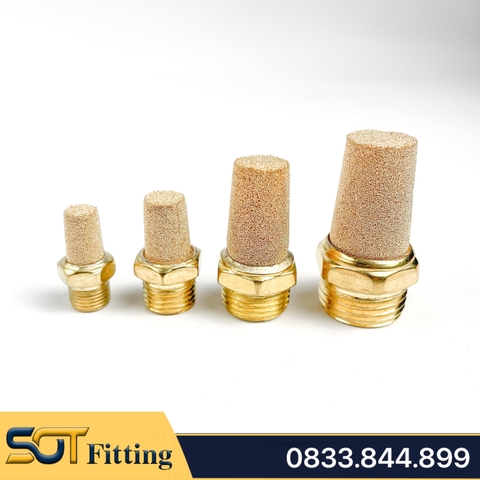 Giảm Thanh SL Đầu Lồi Nối Ren 9.6 13 17 21 / Metal Silencers - Đồng  Thau