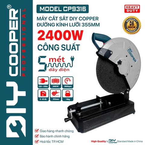 Máy Cắt Sắt DIY Cooper Model CP9316 | Đường Kính Lưỡi 355 MM