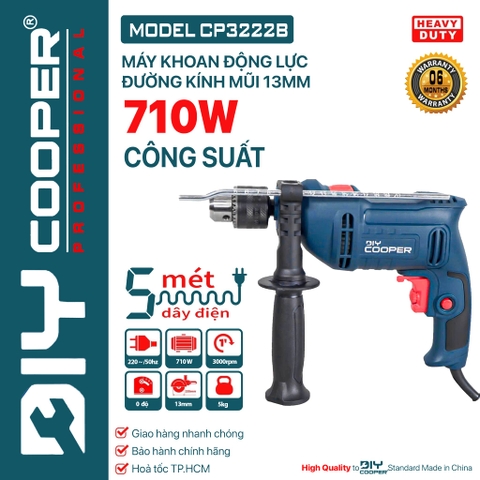 Máy Khoan Động Lực DIY Cooper Model CP3222B | Công Suất 710W