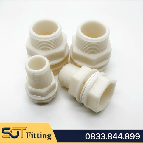 Nối Bồn / Ốc Téc Phi / Khớp Nối Vách Ngăn - Nhựa Nguyên Sinh