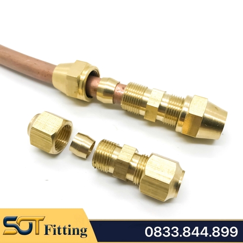 Nối Thẳng Hạt Bắp, Đầu Nối Hai Đầu Hạt Bắp Ống Đồng, Ống PU 6 8 10 12