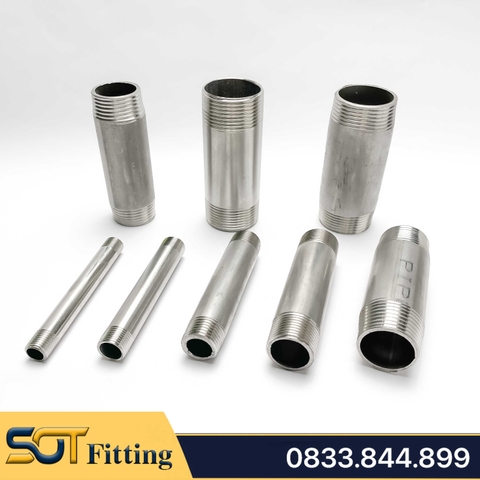 Ống Dài 100mm & 200mm Gia Công 2 Đầu Ren Ngoài - Inox 304