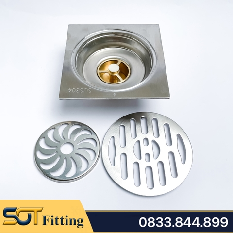 Phễu Sàn Chống Hôi Chốt Chặn Lò Xo Bằng Inox – Giữ Vệ Sinh Phòng Tắm Dễ Dàng