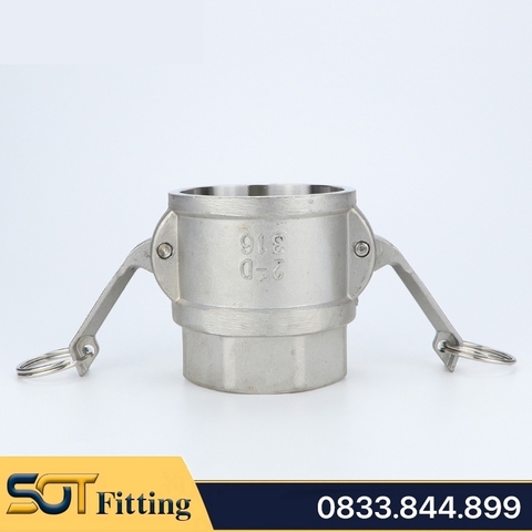 Ren Trong Kiểu Camlock Type D Khớp Nối Nhanh Đầu Cái Inox 304 (DN15 - DN100)