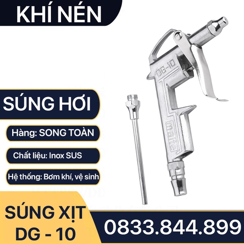 Súng Xịt Hơi ĐL DG 10 Cầm Tay, Đầu Phun Xịt Hơi Cầm Tay Inox
