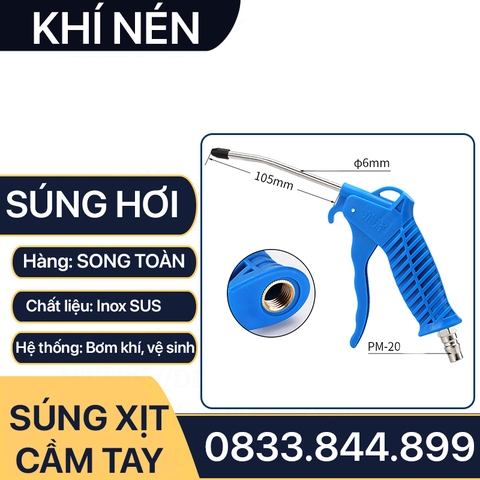 Súng Xịt Hơi PVN A018 Nhựa, Đầu Xịt Hơi Nhựa Đuôi Nối Nhanh