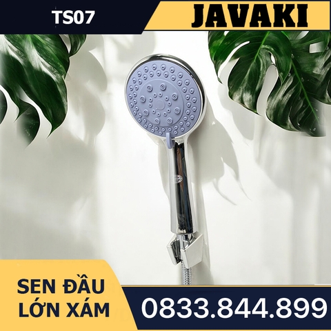 Tay TS07 Mặt Lớn Xám Tùy Chỉnh 3 Chế Độ Lắp Vào Củ Sen Tắm - Thương Hiệu JAVAKI