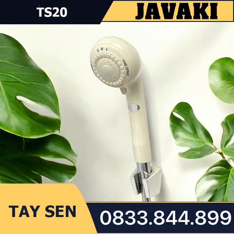 Tay TS20 Nhựa Trắng Cao Cấp Lắp Vào Củ Sen Tắm - Thương Hiệu JAVAKI