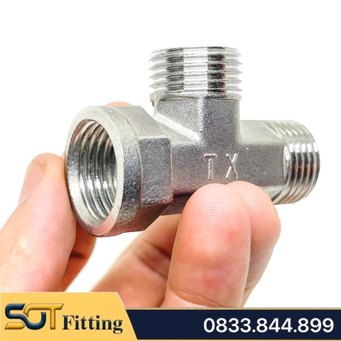 Tê Chia Ren 1/2 (21) / Tê Cầu Đai Liền Inox - Hiệu Quả Cho Hệ Thống Nước