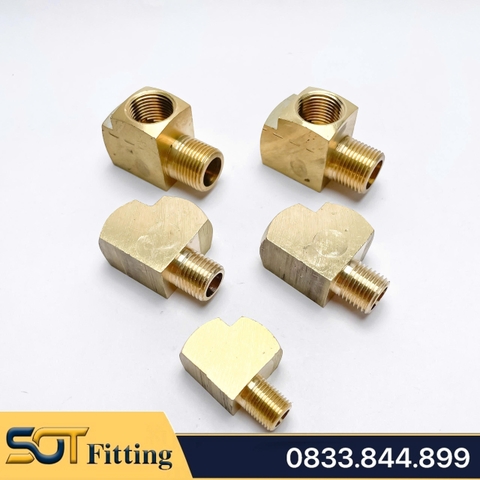 Tê Ren Trong Ren Ngoài 9.6 13 17 21 Lệch / Nối Cạnh & Giữa - Đồng Thau