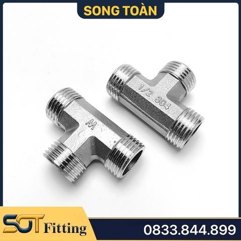 Tê / T 3 Đầu Ren Ngoài 1/2 (21) Inox - Chắc Chắn và Bền Bỉ Cho Hệ Thống