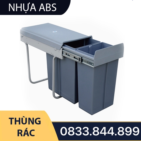 Thùng Rác Đôi Cao Cấp Bản Lề Giảm Chấn - Thương Hiệu Tủ Bếp Camryn