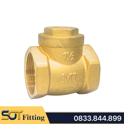Van 1 Chiều Lá Đồng MI Bằng Đĩa Lá Lật - Brass Swing Check Valve Brass Seat