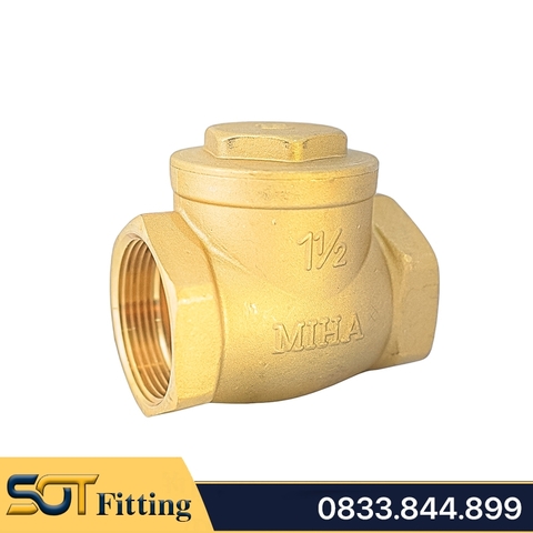 Van 1 Chiều Lá Đồng MIHA Bằng Đĩa Lá Lật - Brass Swing Check Valve Brass Seat