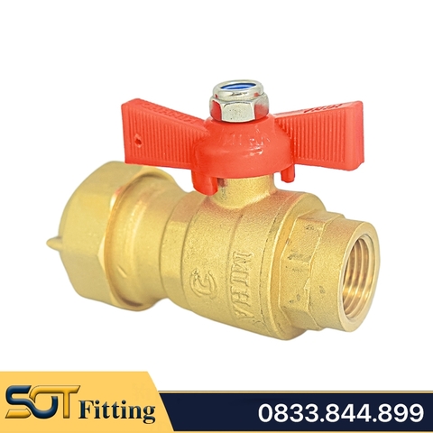 Van Bi Đồng Liên Hợp MIHA Ren Trong Tay Bướm ABS - Brass Combination Ball Valve With Butterfly Handle, Female