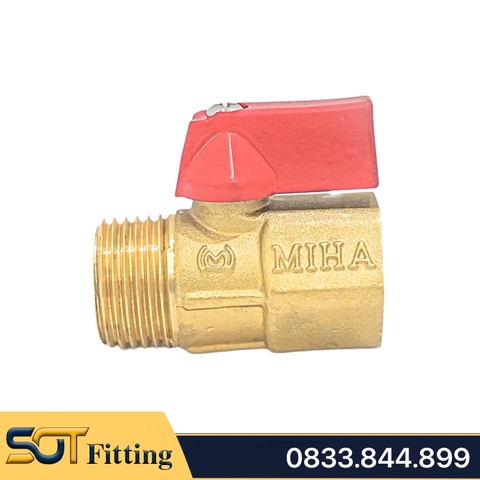Van Bi Đồng MIHA 1/2 f x 1/2 m Brass Ball Valve