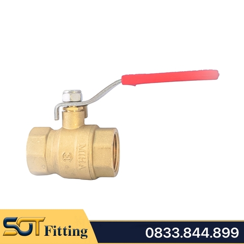 Van Bi Đồng MIHA Tay Gạt Inox - Brass Ball Valve With Lever Handle