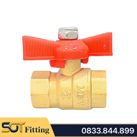 Van Bi Đồng Tay Bướm Abs MBV - Brass Ball Valve With Butterfly Handle