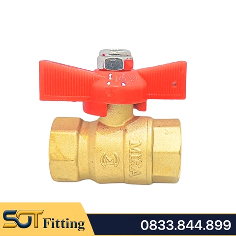 Van Bi Đồng Tay Bướm Abs MIHA - Brass Ball Valve With Butterfly Handle