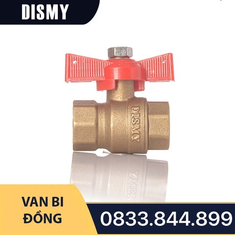 Van Bi Ren Đồng Tay Nơ (Bướm) Dismy PN16 / Threaded Bow Brass Ball Valve