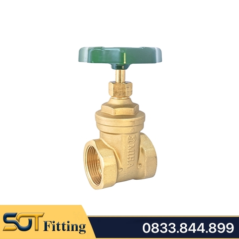 Van Cửa Đồng MIHA Tay Vô Lăng Vặn 360 Độ Thương Hiệu Minh Hòa - Brass Gate Valve