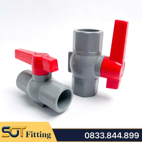 Van Nhựa Bi Tay Gạt Khóa Nước Nhựa PVC - Phân Loại Dán Ống