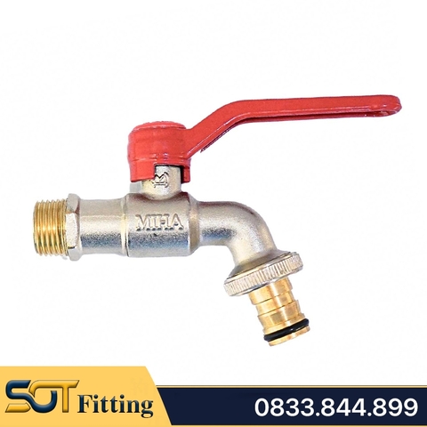 Vòi Đồng Mạ MIHA Tay Gạt Hợp Kim Nhôm - Brass Taps With Aluminium Alloy Lever Handle