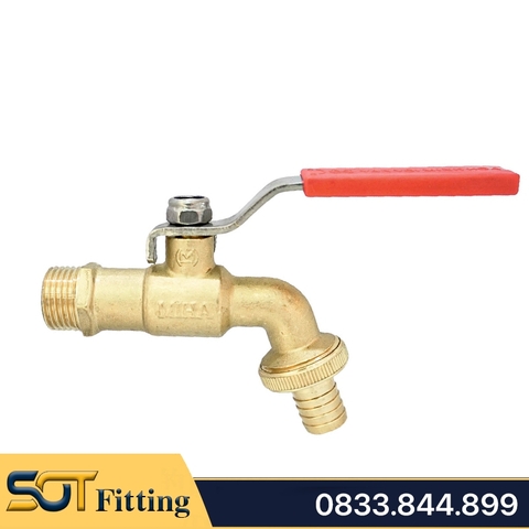 Vòi Đồng MIHA Tay Gạt Inox - Brass Taps With Stainless Steel Lever Handle