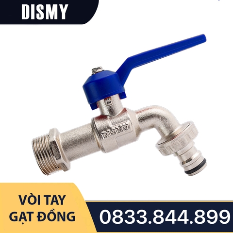 Vòi Gạt Đồng Mạ Tay Dài Dismy PN10 / Long Handle Wiper Brass Tap