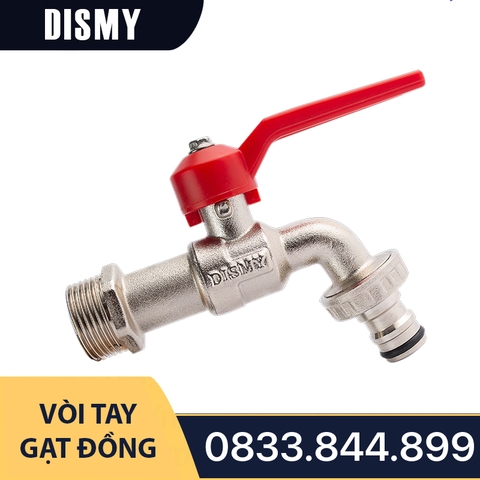 Vòi Gạt Đồng Mạ Tay Dài Dismy PN16 / Long Handle Wiper Brass Tap