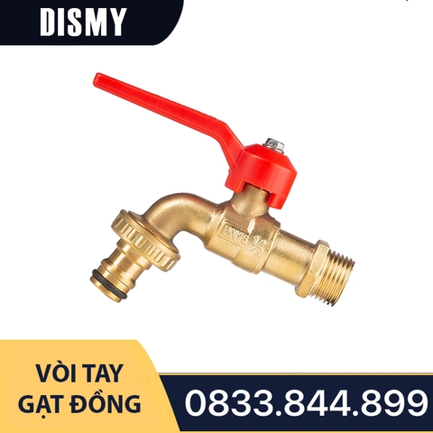 Vòi Gạt Đồng Tay Dài Dismy PN16 / Long Handle Wiper Brass Tap