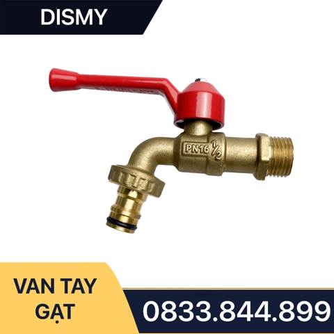 Vòi Gạt Tay Dài Hợp Kim Nhôm Dismy PN16 Đồng / Long Handle Wiper Brass Tap