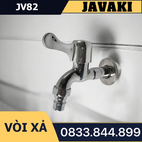 Vòi Hồ JV82 Me Thân Dài Xả Nước Hợp Kim Mạ Crom Tay Bằng Khóa Gạt - Thương Hiệu Javaki